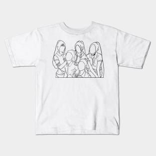 KPOP FANART | LINE ART TIE DYE version Kids T-Shirt